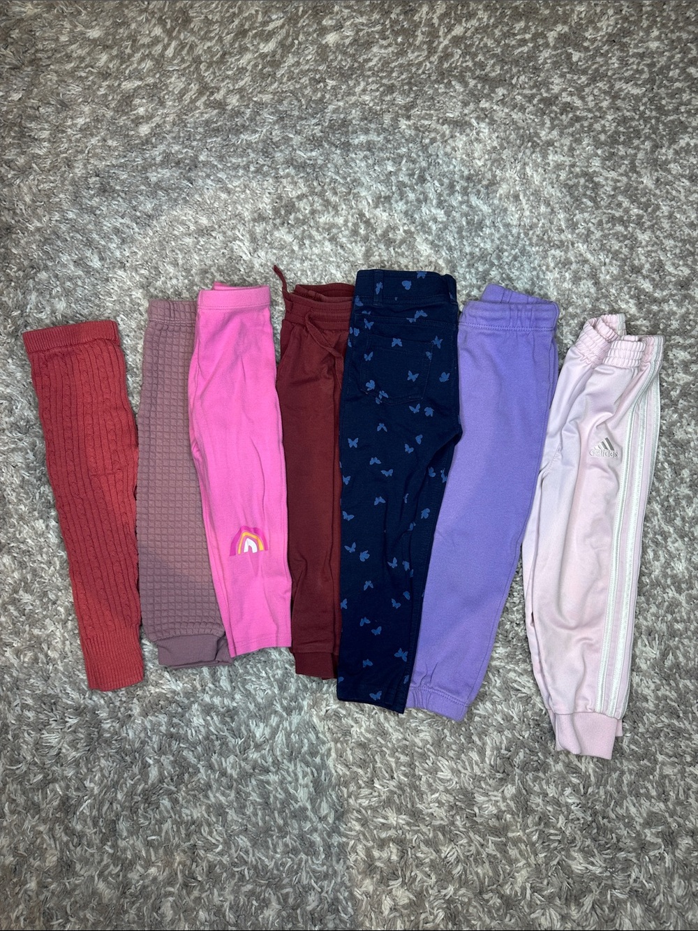 [KID] Girls 2T-3T Pants Bundle 7 Pc Adidas H&M Leggings Joggers Lot